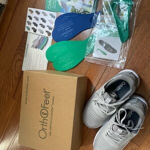 Orthofeet kita Sneakers With Ortho-Cushion Shoes Women’s size 5 X-Wide Gray New